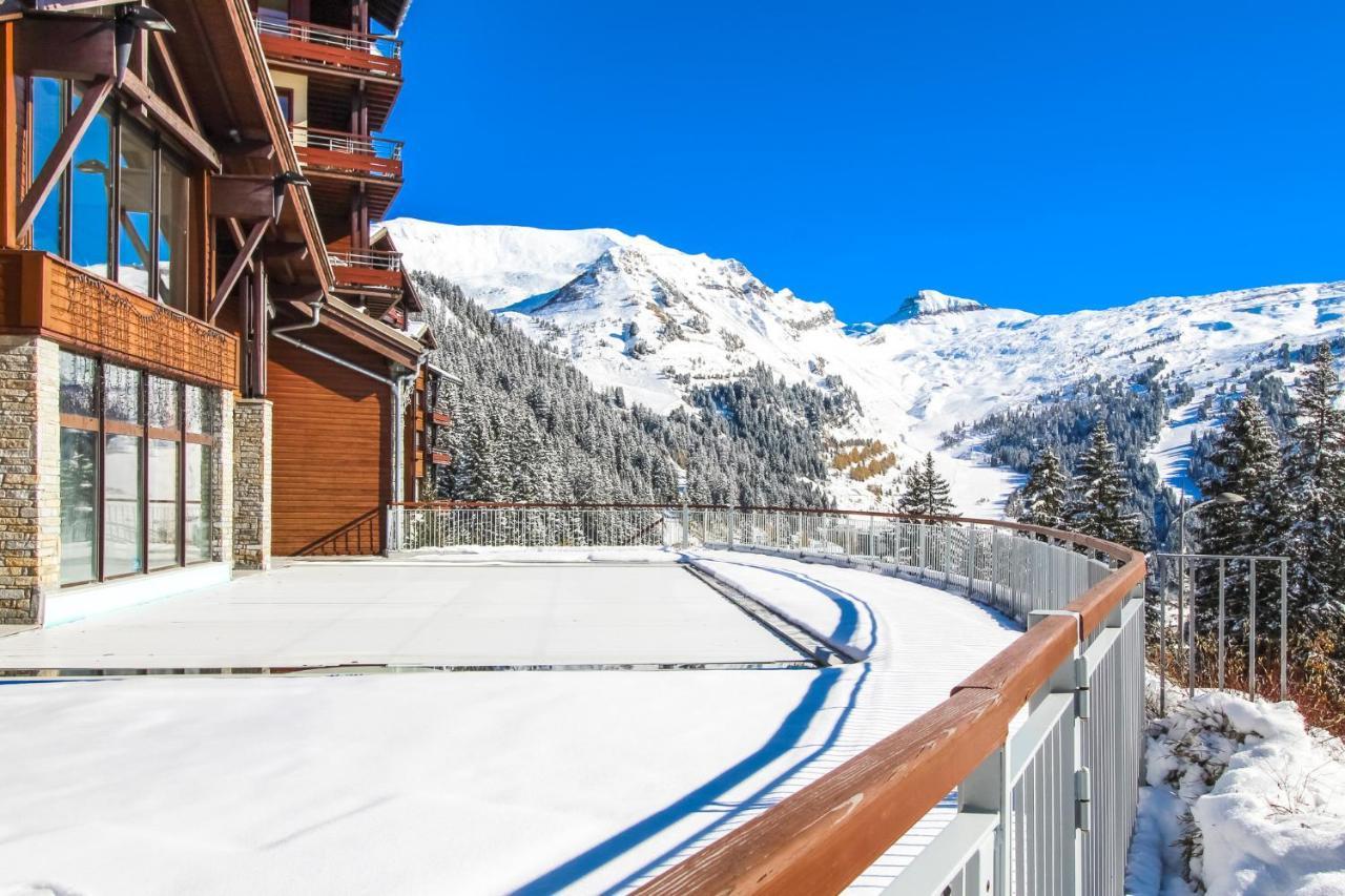 South Facing 2-Bed Apartment With Fireplace, Terrasses Deos Flaine Bagian luar foto