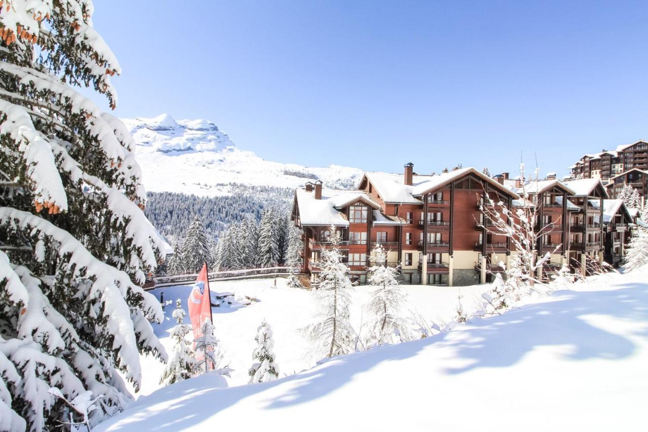 South Facing 2-Bed Apartment With Fireplace, Terrasses Deos Flaine Bagian luar foto
