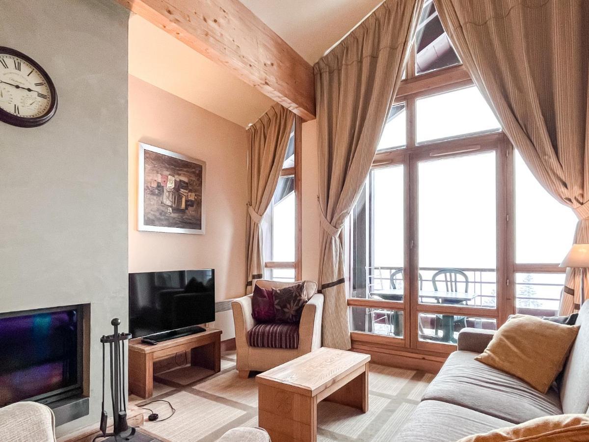 South Facing 2-Bed Apartment With Fireplace, Terrasses Deos Flaine Bagian luar foto