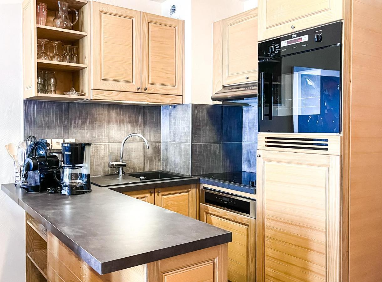 South Facing 2-Bed Apartment With Fireplace, Terrasses Deos Flaine Bagian luar foto