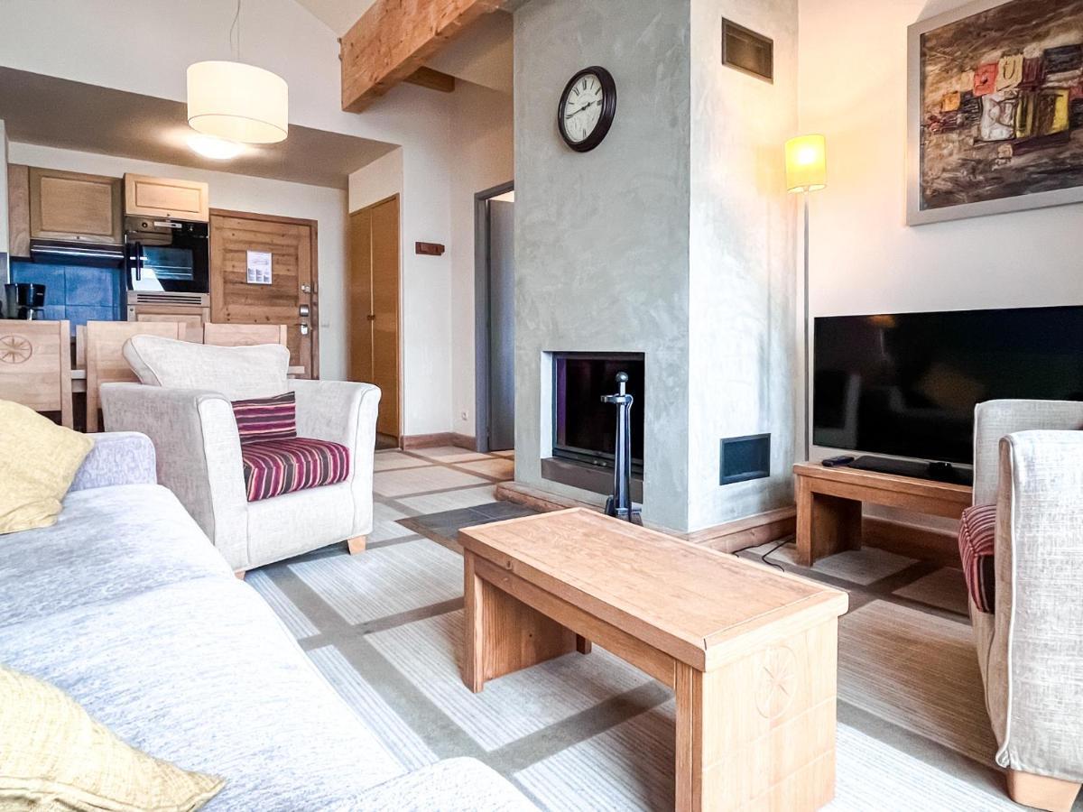 South Facing 2-Bed Apartment With Fireplace, Terrasses Deos Flaine Bagian luar foto