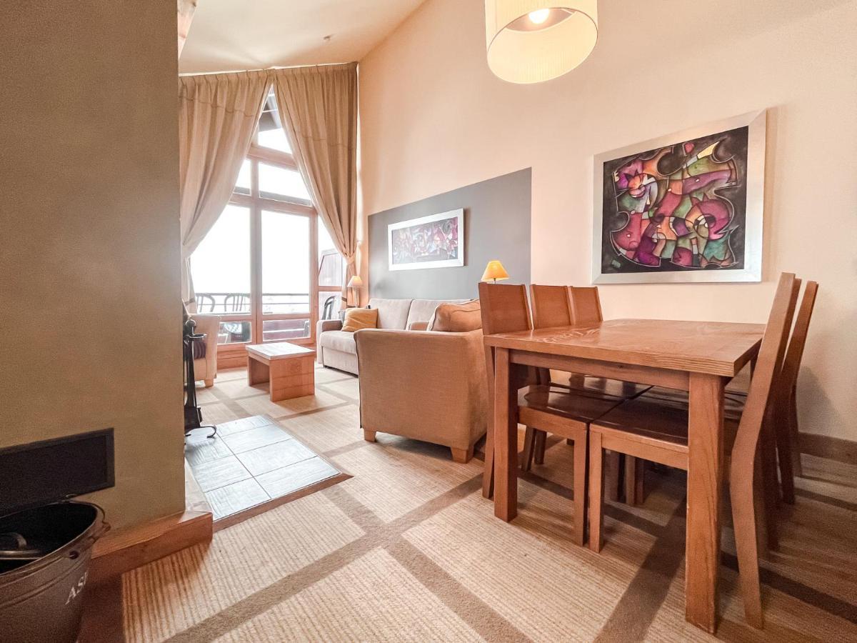 South Facing 2-Bed Apartment With Fireplace, Terrasses Deos Flaine Bagian luar foto