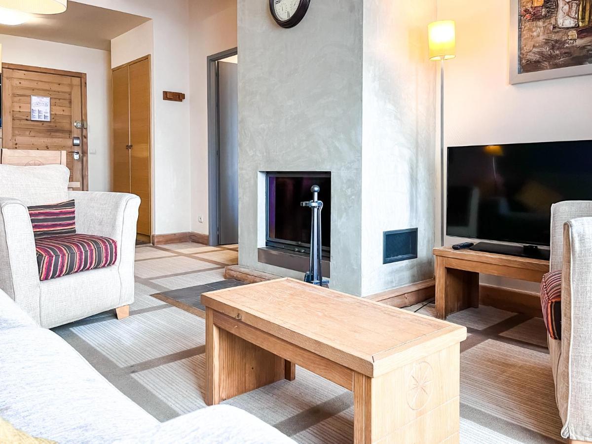 South Facing 2-Bed Apartment With Fireplace, Terrasses Deos Flaine Bagian luar foto