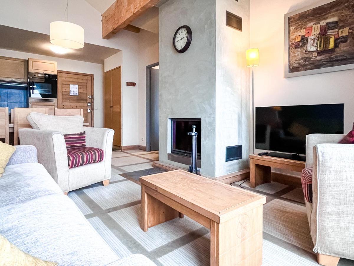 South Facing 2-Bed Apartment With Fireplace, Terrasses Deos Flaine Bagian luar foto