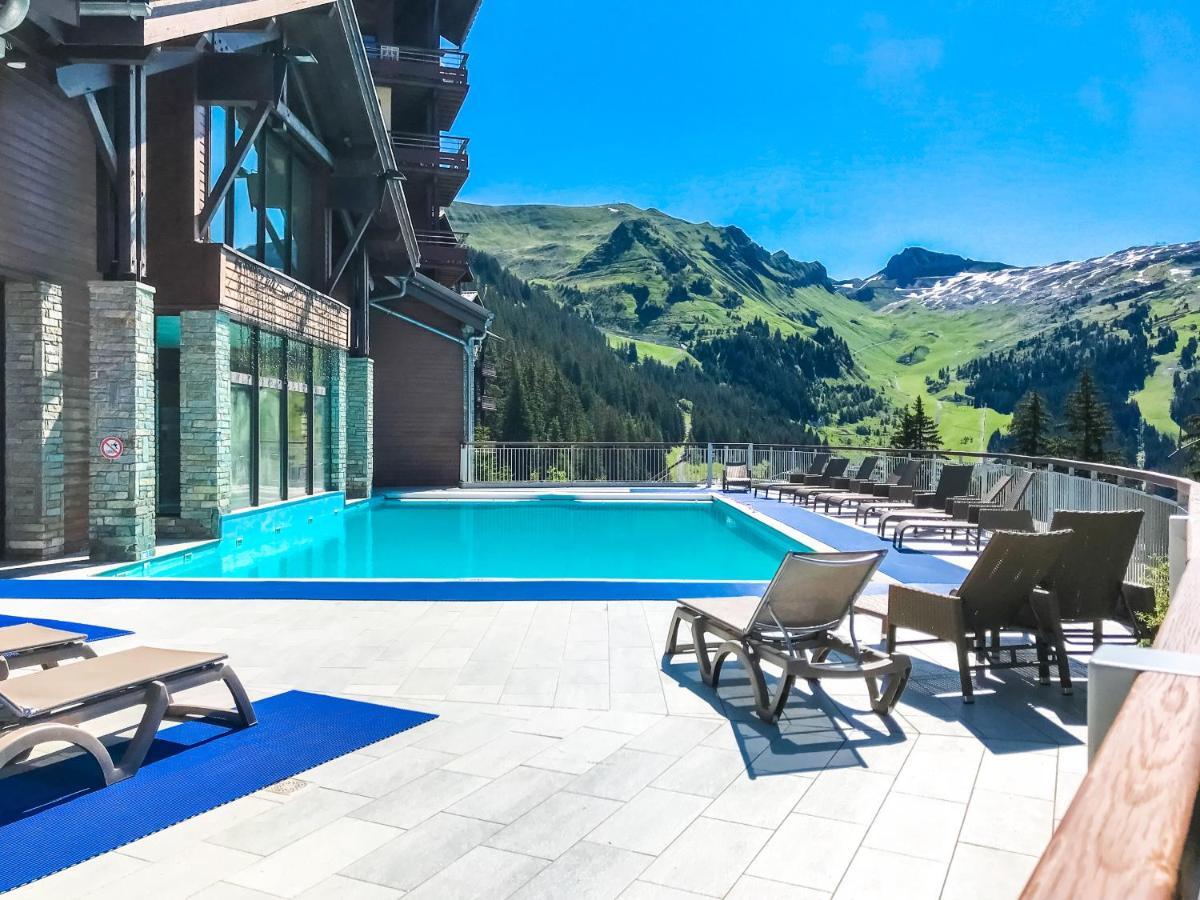 South Facing 2-Bed Apartment With Fireplace, Terrasses Deos Flaine Bagian luar foto